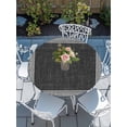thumbnail image 6 of Black Geometric Round Fitted Tablecloth with Elastic Edge, Waterproof Table Cloth Table Cover for 45"-54" Tables, White Greek Key Design Burlap Modern Art Tablecloths for Dining Picnic Indoor Outdoor, 6 of 9