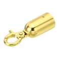 thumbnail image 1 of Unique Bargains 1.3' Stanchion Rope End Stopper Cord End Caps Barrier Rope End Cap Snap Hooks for Crowd Control, Golden, 1 of 6