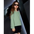 thumbnail image 5 of Arshiner Girls Crewneck Sweatshirt Long Sleeve Pullover Tops Drop Shoulder Side Split Sweatshirts, 5 of 5