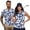 Blue Hibiscus, variant on Matching Golf Shirts for Couple Starfish Shell Quarter Zip Couple Golf Matching Outfits Breathable Fabric Mens Hawaiian Shirt Keep Cool in Hot Weather Machine Washable