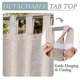thumbnail image 2 of Outdoor linen sheer curtains for patio waterproof with detachable self-stick, natural, 2 of 5