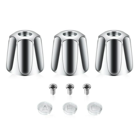 TwhqxjCN 3Pieces Multipurpose Shower Knob Replacement Set Banthroom Accessory With Tub Faucet Handles In Matte Designs Finish