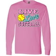thumbnail image 3 of Inktastic Live Love and Softball Long Sleeve T-Shirt, 3 of 5