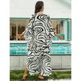 thumbnail image 3 of Kaftan Dresses for Women Fancy Long Caftans Loungewear Plus Size moomoo Dress Loose Bathrobe Batwing Sleeve Homewear Loose Beach Cover Ups Resort Dress, 3 of 10