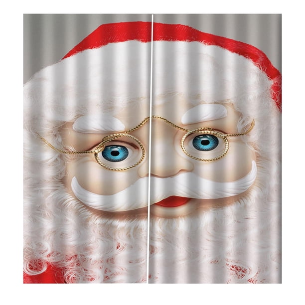 2 cortinas de ducha de baño de tela de poliéster impermeables, paneles transparentes decorativos, 9 ganchos Style3