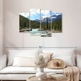 thumbnail image 2 of Elephant Stock Rocky Mountains River Wall Art - Horizontal Multi Panel Canvas - Living Room Wall Decor - Nature Multi Panel - Green And White Decor - 43" x 27", 2 of 4