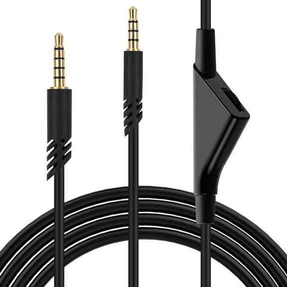 2.0M Replacement Audio Cable with Volume Control Function Compatible with Astro A10 A30 A40 A40TR A50 MixAmp Gaming Headphones(Black)