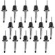thumbnail image 1 of 15 Pcs Stainless Steel Liquor Bottle Speed Pourers Tapered Spout With Rubber Dust Caps Perfect For Pubs, Clubs, Restaurants, Bars, Coffee Shops And Di, 1 of 5