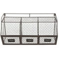 thumbnail image 2 of K-Cliffs 3 Compartment Metal Storage Basket Wall Mount  Kitchen Hanging  Organizer Fresh Vegetable Produce,  Color- Black, 2 of 3