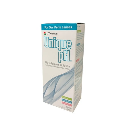 Menicon Unique pH Multi-Purpose Solution + RGP Lens Case 4 fl oz (Best Rgp Contact Lens Solution)