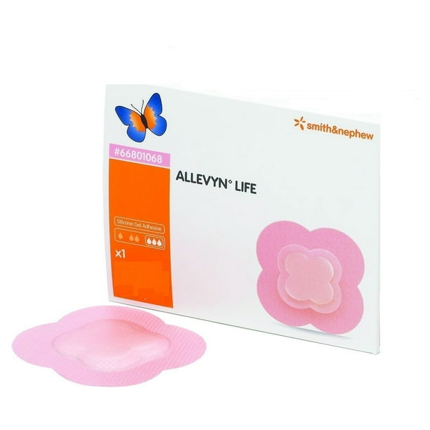 Silicone Foam Dressing Allevyn Life 81/4 X 81/4 Inch Quadrilobe Silicone Adhesive with Border