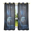 thumbnail image 6 of Yayeee Window Curtains Light Filtering 63"x42" Grommet Panel Pair Home Living Room Decor, Window Earth, 6 of 7