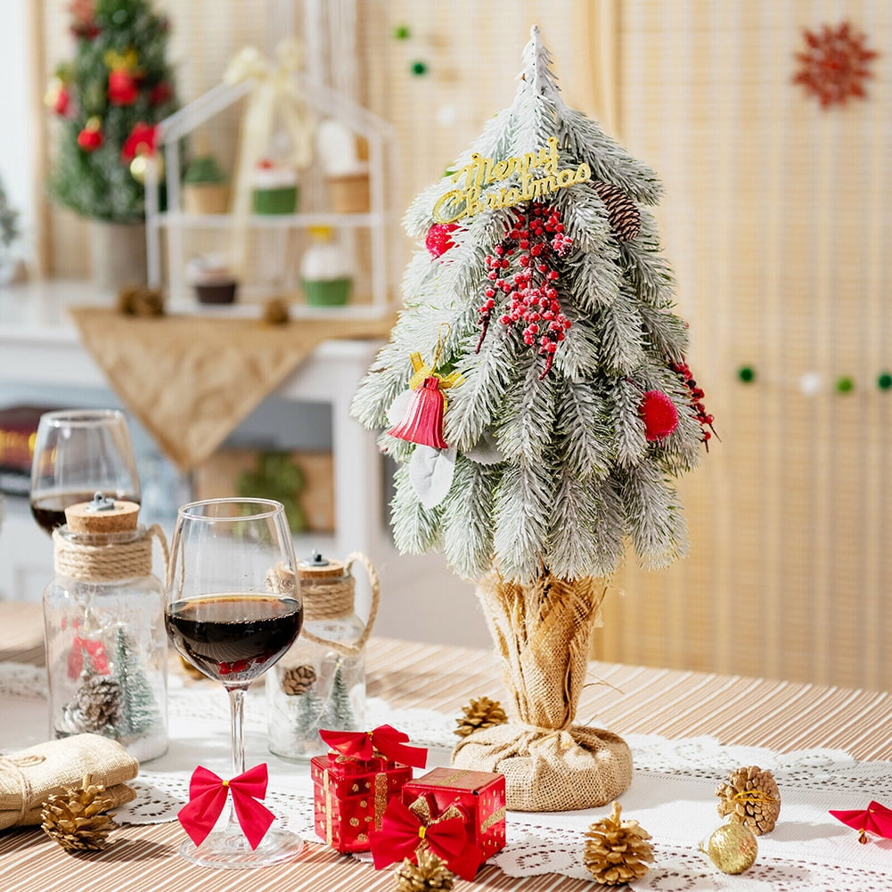 Kadyn 19" Tabletop Christmas Tree, Artificial Christmas Tree for Christmas Decorations, Home, Kitchen, Dining Table, Mini Christmas Pine Tree with W/pine Cones & Red Berrie, White Kadyn 19" Tabletop Christmas Tree, Artificial Christmas Tree for Christmas Decorations, Home, Kitchen, Dining Table, Mini Christmas Pine Tree with W/pine Cones & Red Berrie, White