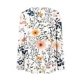 thumbnail image 5 of Yteetum Shirts for Women Long Sleeve Crewneck Floral Printed T Shirt Tops Casual Round Neck Loose Comfy Blouses Fall Winter Outfits, 5 of 8