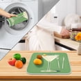 thumbnail image 3 of Yayeee Dish Drying Mat for Kitchen Counter 18" x 24" Microfiber Super Absorbent Coffee Decorative Pad, Green Lemon Juice, 3 of 9