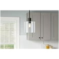 thumbnail image 2 of Hampton Bay Modern Matte Black Drum Pendant Light, 2 of 9