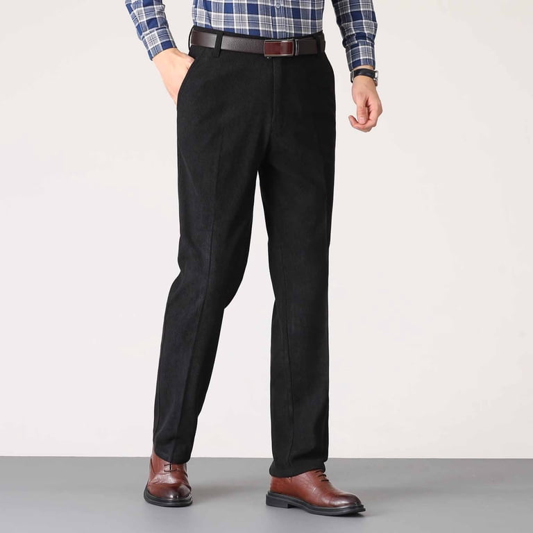 Akafmk Summer Dress Pants for Men Business Large Size Loose Fitting Straight Leg Work Pants Straight-Leg Flat Front Suit Trousers Black L Akafmk Summer Dress Pants for Men Business Large Size Loose Fitting Straight Leg Work Pants Straight-Leg Flat Front Suit Trousers Black L