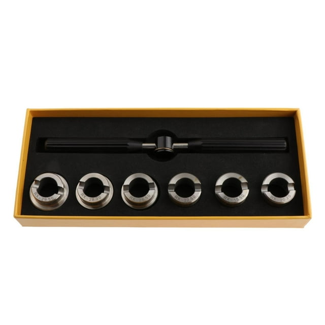 Abridor de tapa trasera de reloj, herramienta de reparación de relojes de 18,5 mm a 29,5 mm con caja de almacenamiento, llave y mandriles ranurados de