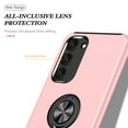 thumbnail image 6 of Dual-Layers Case for Samsung Galaxy S23, Heavy Duty Rugged PC Soft TPU Shockproof Protective Cover with Magnetic Rotated Ring Holder Kickstand Bracket Lens Protection Case,Rosegold, 6 of 7