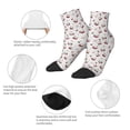 thumbnail image 3 of Goofa Cherry Berries Pattern Non Slip Socks with Grips for Elderly, Crew Socks Yoga Hospital Socks Cushioned Sole Gripper Socks for Men Women, 3 of 5