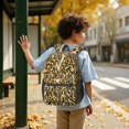 thumbnail image 6 of Black and Brown Leopard Print 17" School Backpacks for Teens,Waterproof Oxford Fabric,S-Shape Padded Straps for School,Travel,Hiking,Camping, 6 of 6