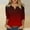 #01_Red, variant on Cute Summer Tops Womens 3/4 Sleeve Gradient T-Shirts Notched V Neck Ombre T Shirts Tunic Tees