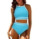 thumbnail image 2 of Traje de Baño de 2 Piezas para las Mujeres Hawaiana Estampado Tropical Cami Bra con Volantes, Juegos de Baño de Ropa de Playa para la Piscina Y el Mar, 2 of 7