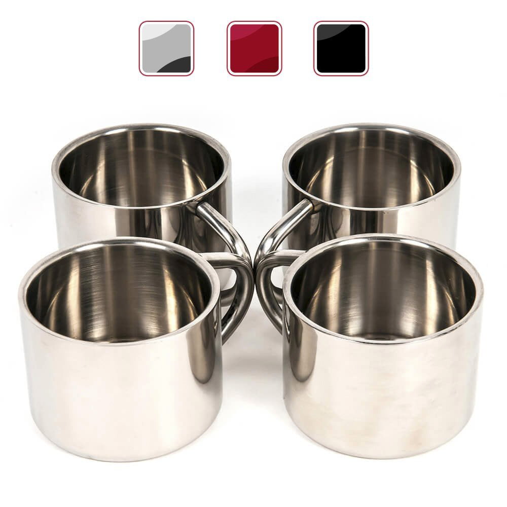 USA SELLER  12 OZ ESPRESSO SET 3 PIECES STAINLESS STEEL FREE SHIPPING US ONLY 