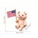 thumbnail image 3 of Figura patriótica de resina Kawaii Animal sosteniendo la bandera americana para la decoración del hogar del Día de la Independencia, 3 of 6
