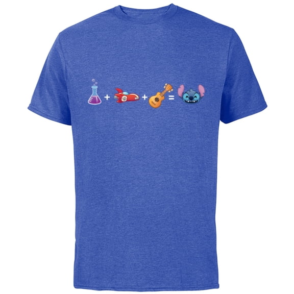 Disney Lilo & Stitch Emoji Code Formula - Short Sleeve Cotton T-Shirt for Adults - Customized-Royal Heather