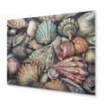 thumbnail image 2 of Designart "Seashells by the Seaside V" Modern Landscape Beach Metal Art Living Room, 2 of 5
