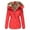 Red-Coats, variant on Qetyuw Full Zip Up Coat for Women Winter Faux Fur Lined Open Front Hooded Jacket Long Sleeve Casual Chunky Coats Outwear