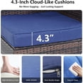 thumbnail image 2 of LAUSAINT HOME 7 Pieces Patio Conversation Set, Outdoor Sectionals with 6 Chairs and 1 Coffee Table, Blue Cushions, 2 of 8