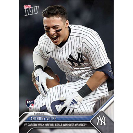 MLB 2023 Topps Now Baseball Anthony Volpe #337 (Rookie, 1st Career Walk-Off RBI Seals Win Vs. Orioles)