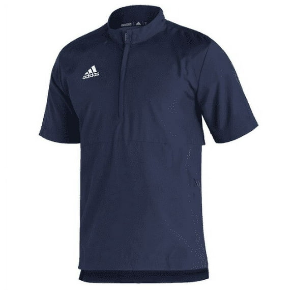 GI6790 Adidas Sideline 21 Short Sleeve 1/4 Zip Pullover Blue/White XL