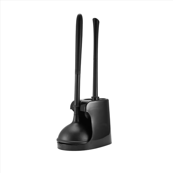 Juego de Émbolo y Escobilla para Inodoro 2 en 1 con Soporte para Herramientas de Limpieza de Baño Combinado con Soporte B