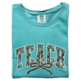 thumbnail image 5 of Teach Camo Varsity T-Shirt for Women - Coquette Bow Graphic Tee - Camouflage Teacher Shirt Seafoam Shirt Adult X-Large, 5 of 7