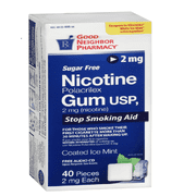 GNP Nicotine Mint Flavored Gum 2mg, 40 CT