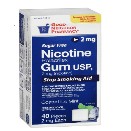 GNP Nicotine Mint Flavored Gum 2mg, 40 CT