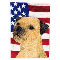 USA American Flag with Border Terrier Garden Flag