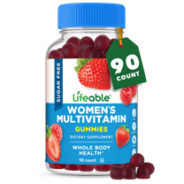 Lifeable Sugar Free Womens Multivitamin Gummy | with Iron and 18 Essential vitamins and Minerals | Great Tasting Multivitamin for Women Gummies | 90 Gummies
