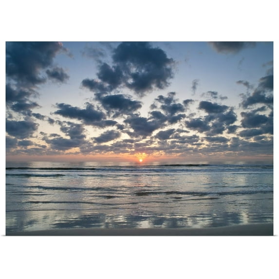 Great BIG Canvas | Rolled Rob Sheppard Poster Print entitled Sunrise, beaches at Anastasia State Park, south of St. Augustine, Florida