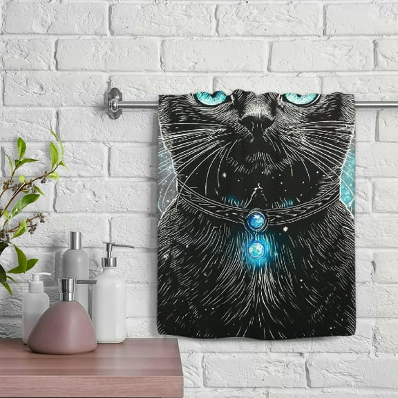 ZFLMY Cute Cat Kitchen Towels Save Modern Decorative Tea Towels 100% Polyester Soft Bath Towel for Kitchens Bathrooms Showers 29.5x13.8 inches 29.5x13.8in