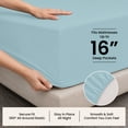 thumbnail image 4 of Lux Decor Queen Sheet Set 6 Piece - Deep Pocket Queen Sheets, Soft Microfiber Bed Sheets Queen, Blue, 4 of 10