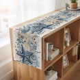thumbnail image 6 of Table Runners 72 Inches Long Dress Scarves, Blue Coastal Starfish Farmhouse Kitchen/Dining Table Runner, Coffee Tablerunners, Beach Nautical Shell Eucalyptus Rustic 14x72 Inch, 6 of 9