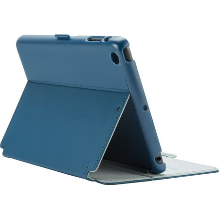 Speck - StyleFolio Case for Apple® iPad® mini, iPad mini 2 and iPad mini 3 - Deep Sea Blue/Nickel Gray