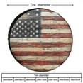 thumbnail image 2 of Heavy Duty Spare Tire Cover American Flag Vintage Waterproof Polyester Wheel Protectors Wheel Covers Independence Memorial Day Tire Cover for Trailer SUV Truck 15 Inch, 2 of 8