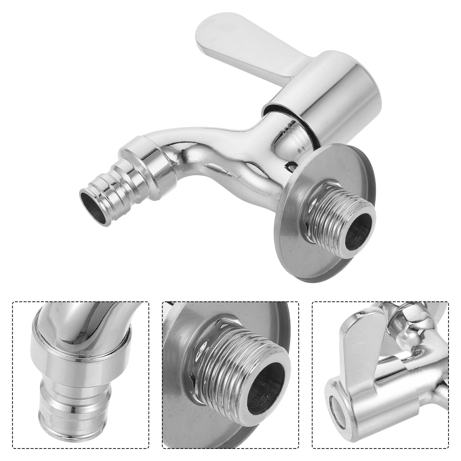 Oraceous Water Tap Quick Open Faucet Wall Mounted Cold Water Tap Single Handle Faucet 1/2 Inch Washing Machine Faucet for Laundry Rooms and Patios