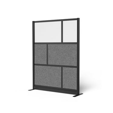 Luxor Modular Wall Room Divider System - Black Frame - 53" x 70" Starter Wall