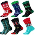 thumbnail image 4 of Calcetines creativos de Navidad para hombres y mujeres, medias divertidas coloridas, calcetines lindos para niños, regalo de Navidad, alce, muñeco de nieve, Santa impreso, 4 of 4
